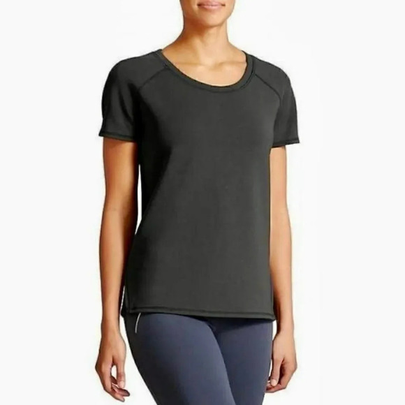 Athleta Fuse Tee Thermal Training Shirt, Size XS, Short Sleeves, Black - Picture 1 of 6